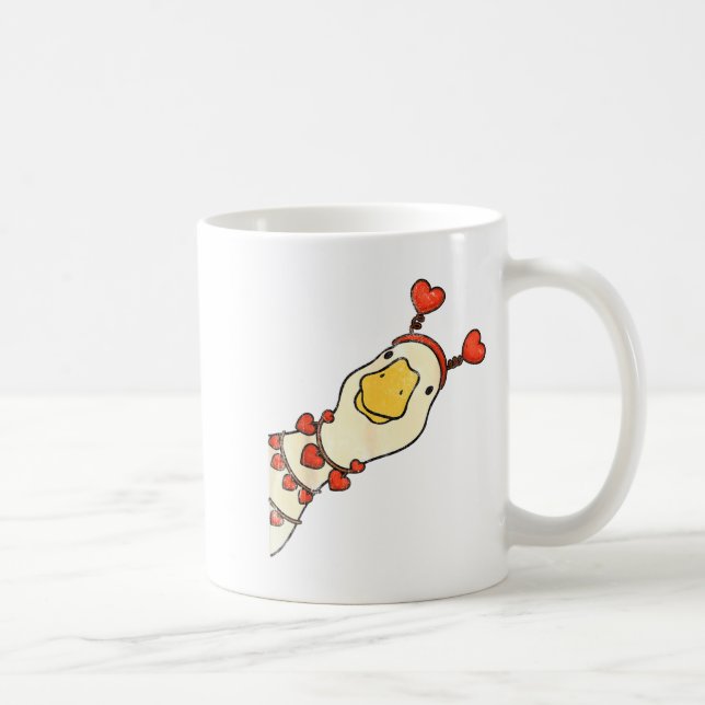 Mug Funny Valentine Silly Gooses Duck Heart Love Match (Droite)