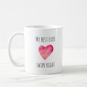 Mug Funny Valentines Day Balayage à droite Dating Café