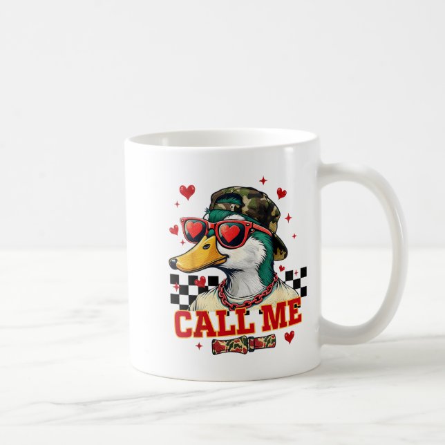 Mug Funny Valentine's Day Boy Duck Hunting Call Me Tod (Droite)