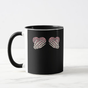 Mug Funny Valentines Jour Squelette Mains Coeurs Fille