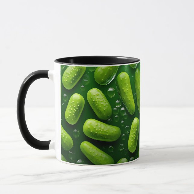 Mug Funny Végétarien Cool Vert Frais Concombre (Gauche)