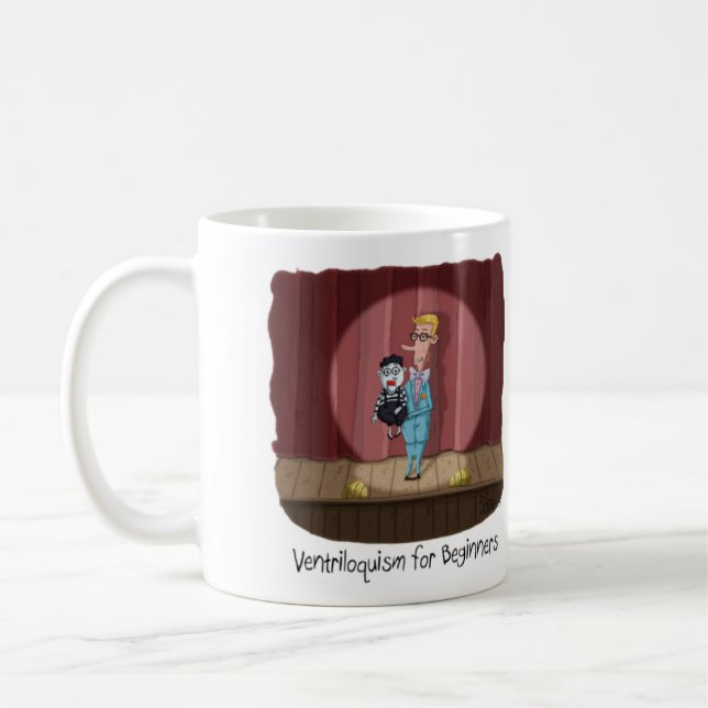 Mug Funny Ventriloquism for Beginners Carte ou cadeau. (Gauche)