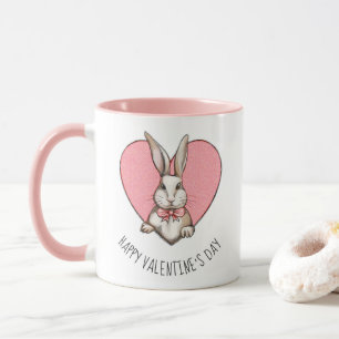 Mug Funny Vintage Coeur de lapin personnalisé Saint-Va