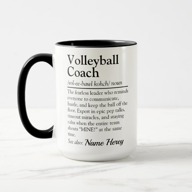 Mug Funny Volleyball Coach Definition Custom Gift (Gauche)