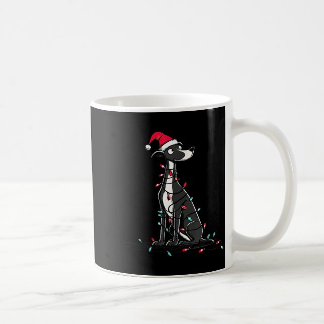 Mug Funny Whippet Christmas Graphics Dog Lights Lover  (Droite)
