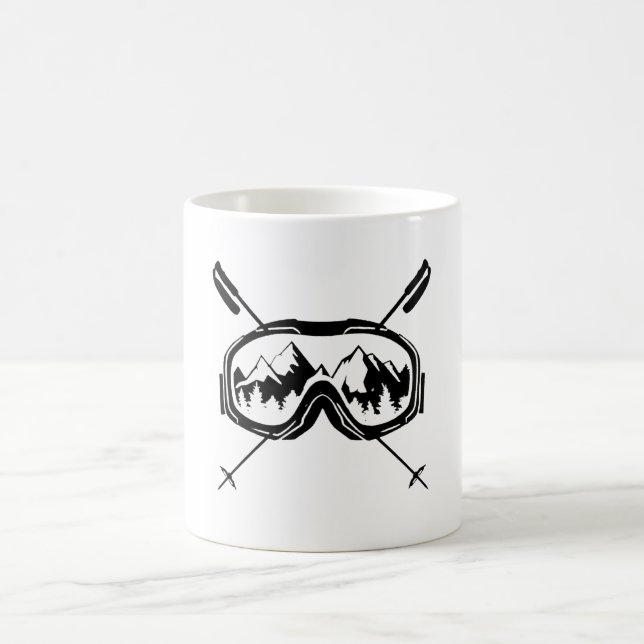 Mug Funny Winter Sports Snowboard lunettes ski voyage (Centre)