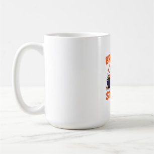 Mug Funny Witch Yoga Design – "Brew & Stretch" Cartoon
