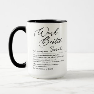 Mug Funny Work Bestie Nom personnalisé Définition