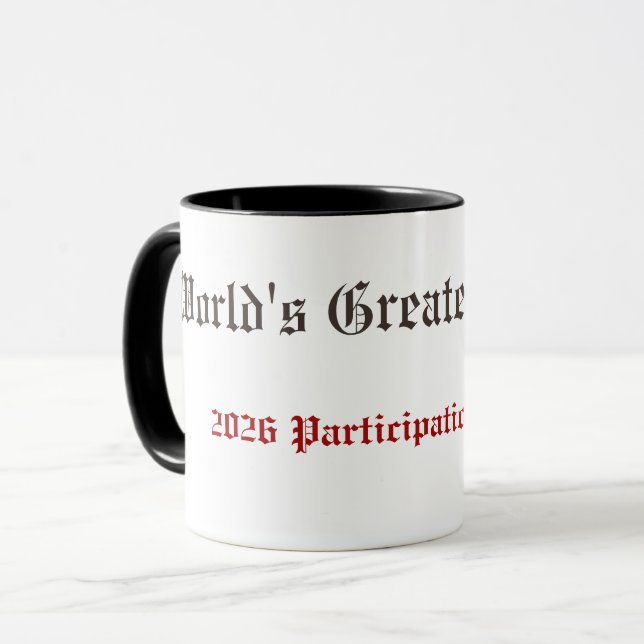 Mug Funny World's Greatest Father Participation Award  (Devant gauche)