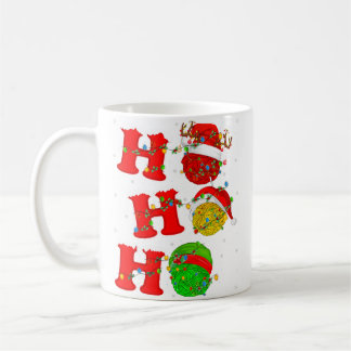 Mug Funny Xmas Lighting Santa Ho Ho Ho Knitting Christ