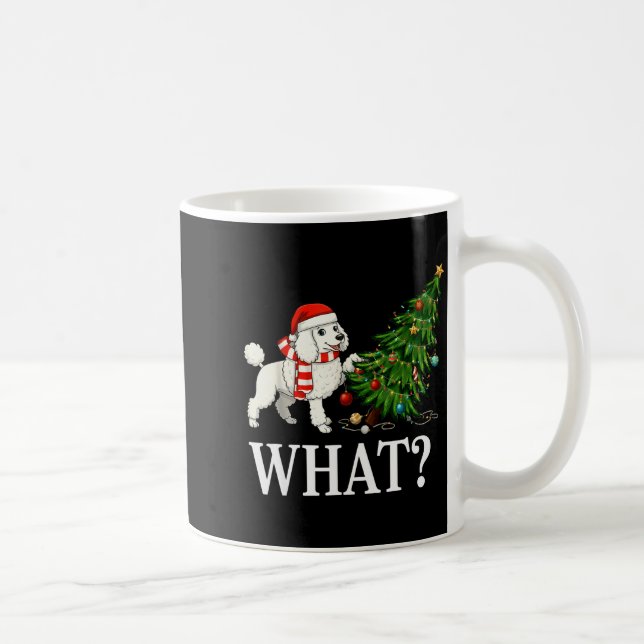 Mug Funny Xmas Odle Pushing Christmas Tree Over Dog Wh (Droite)