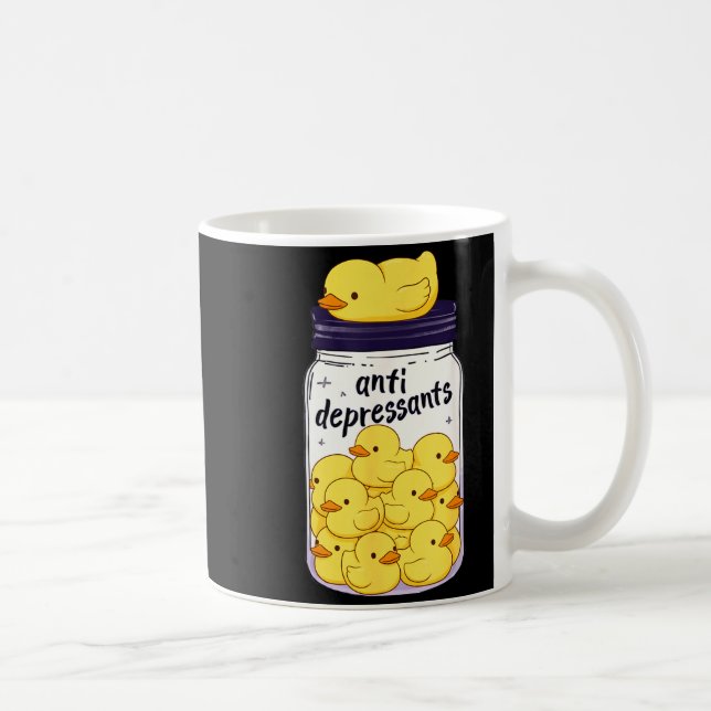 Mug Funny Yellow Duck Anti Depressant Jar Zoo Boys Gir (Droite)
