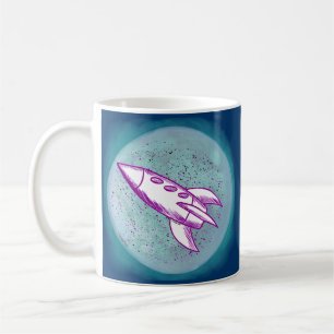 Mug Fusée Lune Violette