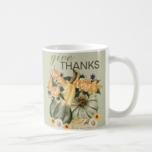 Mug Fusion florale de la récolte citrouille