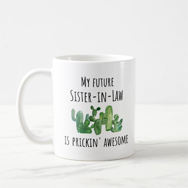 Mug Futur Amusant Nouvelle Soeur En Droit Idée Cadeau  (Gauche)