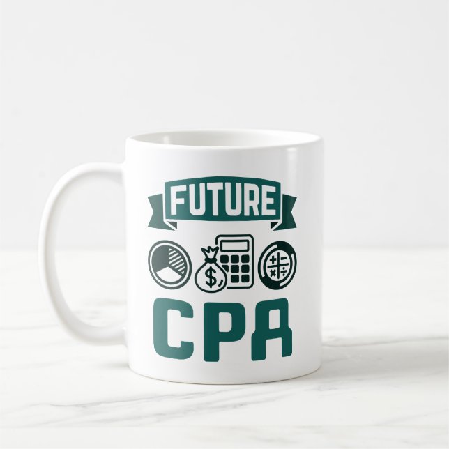 Mug Futur diplôme en comptabilité CPA (Gauche)