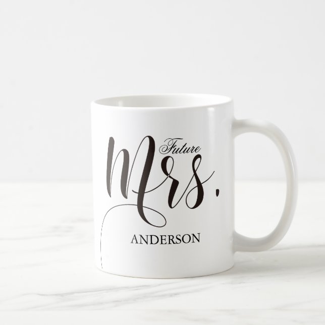 Mug Futur Mme Calligraphie Personnalisée (Droite)