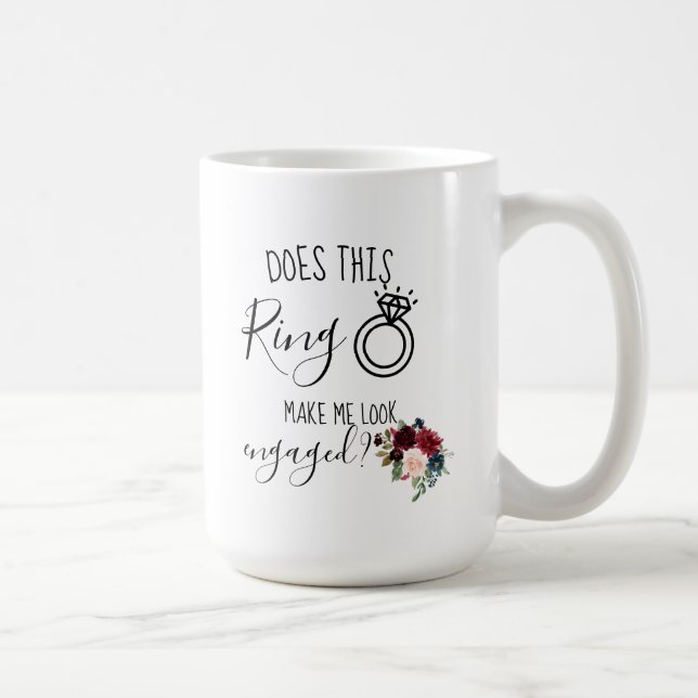 Mug Futur Mme Custom Fiançailles Don, Mariée à être (Droite)