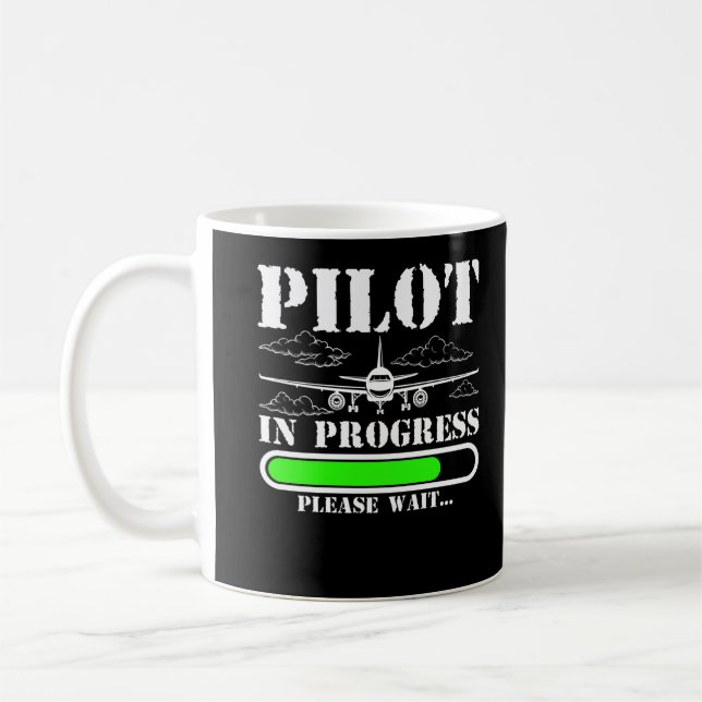 Mug Futur pilote Chargement d'avion amusant pilote (Gauche)