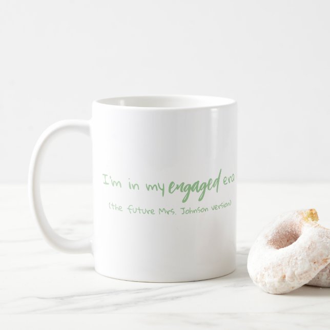 Mug Future Mme, Ère de fiançailles de la mariée (Avec donut)