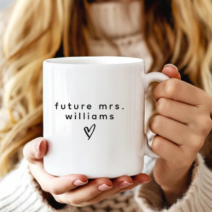 Mug Future Mrs Mariage moderne personnalisé