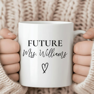 Mug Future Mrs & Mr Mug, Cadeau de Fiançailles Personn