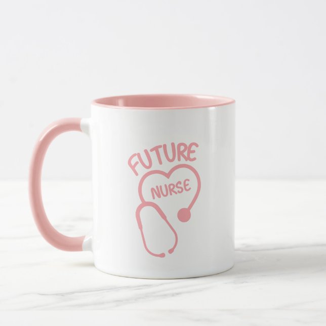 Mug "Future Nurse" avec la couleur personnalisée Steth (Gauche)