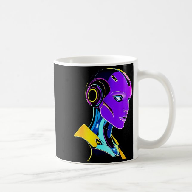 Mug Futuristic Graphic Design Robot 1  (Droite)