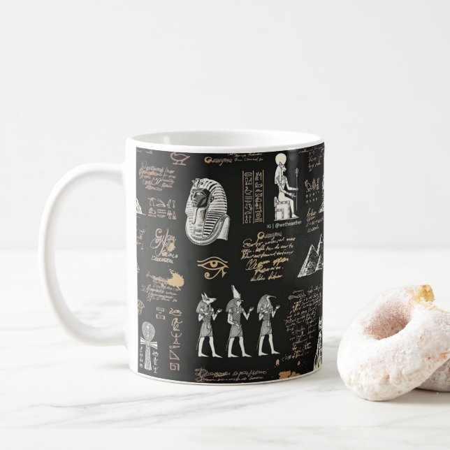 Mug G90Pharaon avec le marteau Hiéroglyphes (Avec donut)