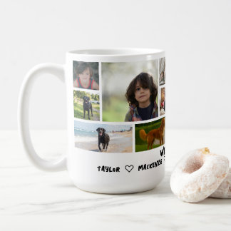 Mug Gabarit de collage personnalisé avec 14 photos et