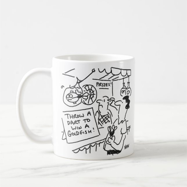 Mug Gagnez un poisson rouge à la Foire - Funny Darts T (Gauche)