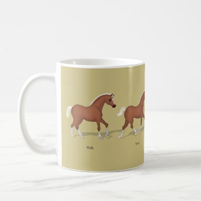Mug Gaits of the Horse Sorrel Foal Personnalisable Ver (Gauche)