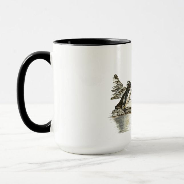 Mug Galapagos en voie de disparition Pingouins Couleur (Gauche)