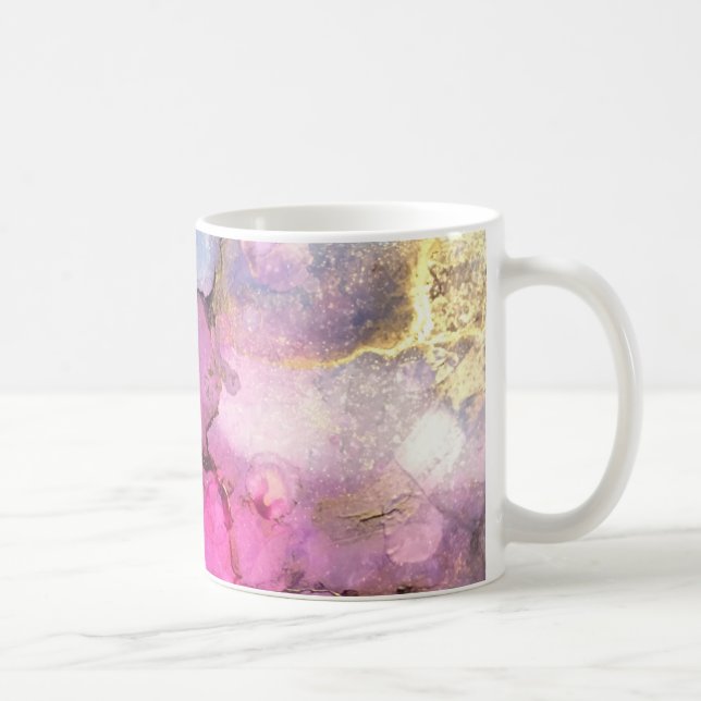Mug Galaxie - art abstrait d'encre (Droite)
