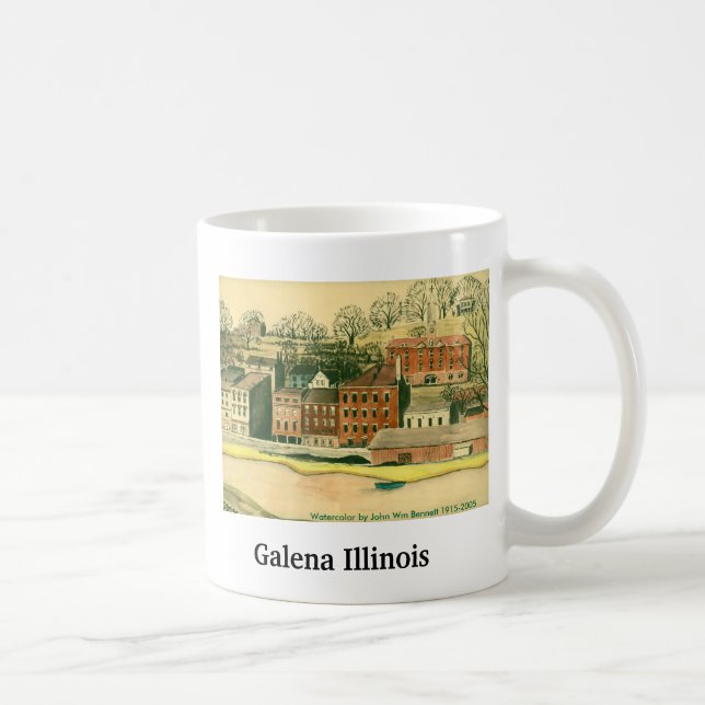 Mug Galène l'Illinois, aquarelle (Droite)