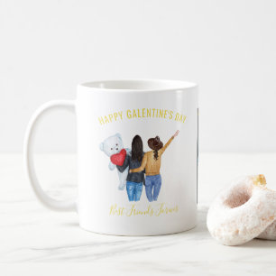 Mug Galentine Valentine   Photo de meilleures amies