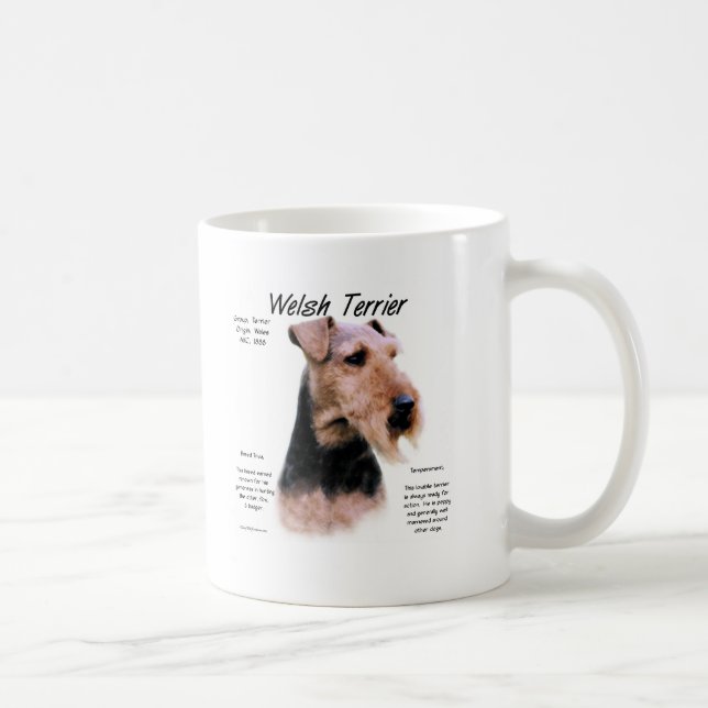 Mug Gallois Terrier Histoire; À propos de Welsh Terrie (Droite)