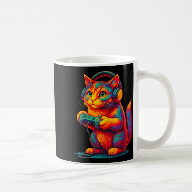 Mug Gamer Cat Video Games Boys Teen Men Girls Funny Gi (Droite)