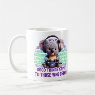 Mug Gamer Koala - Les Bonnes Choses Viennent À Ceux Qu