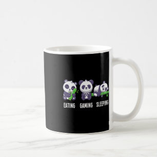 Mug Gamer Panda Manger Jeu Dormir Pour Multijoueur
