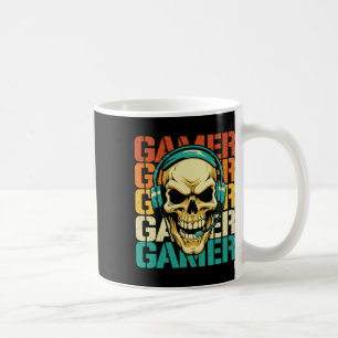 Mug Gamer - Retro Skull Jeu de console Lover Vide