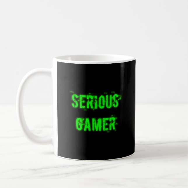 Mug Gamer sérieux - vert (Gauche)