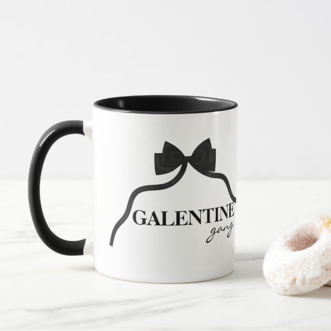 Mug Gang de Galentine Ami Valentine Black Bow (Avec donut)