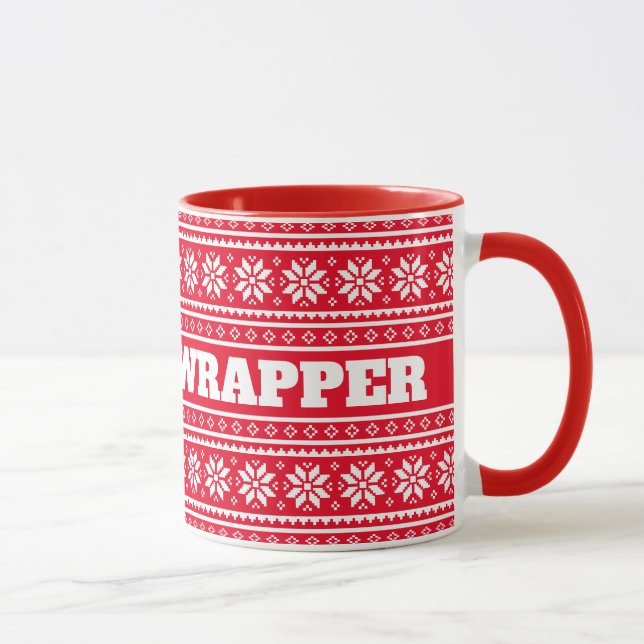 Mug Gangsta Wrapper drôle cadeau de Noël rouge (Droite)