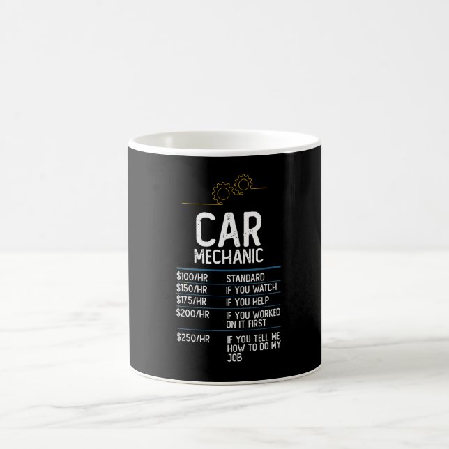 Mug garage de réparation mécanique de voiture drôle ca (Centre)