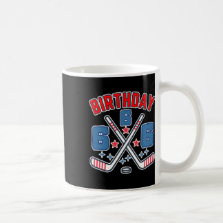 Mug Garçon d'anniversaire de hockey sur glace Six 6ème