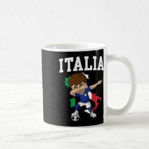 Mug Garçon de football italien Drapeau italien Carte I