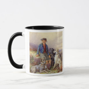 Mug Garçon écossais avec des chiens-loup dans un