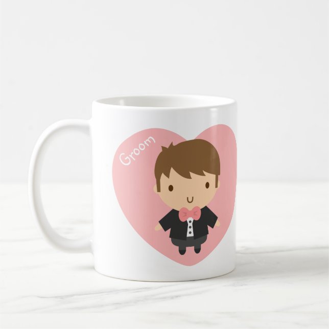 Mug Garçon mignon de marié de mariage dans le smoking (Gauche)
