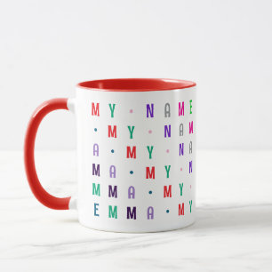 Mug Garçon ou fille coloré personnalisable 16 lettres 